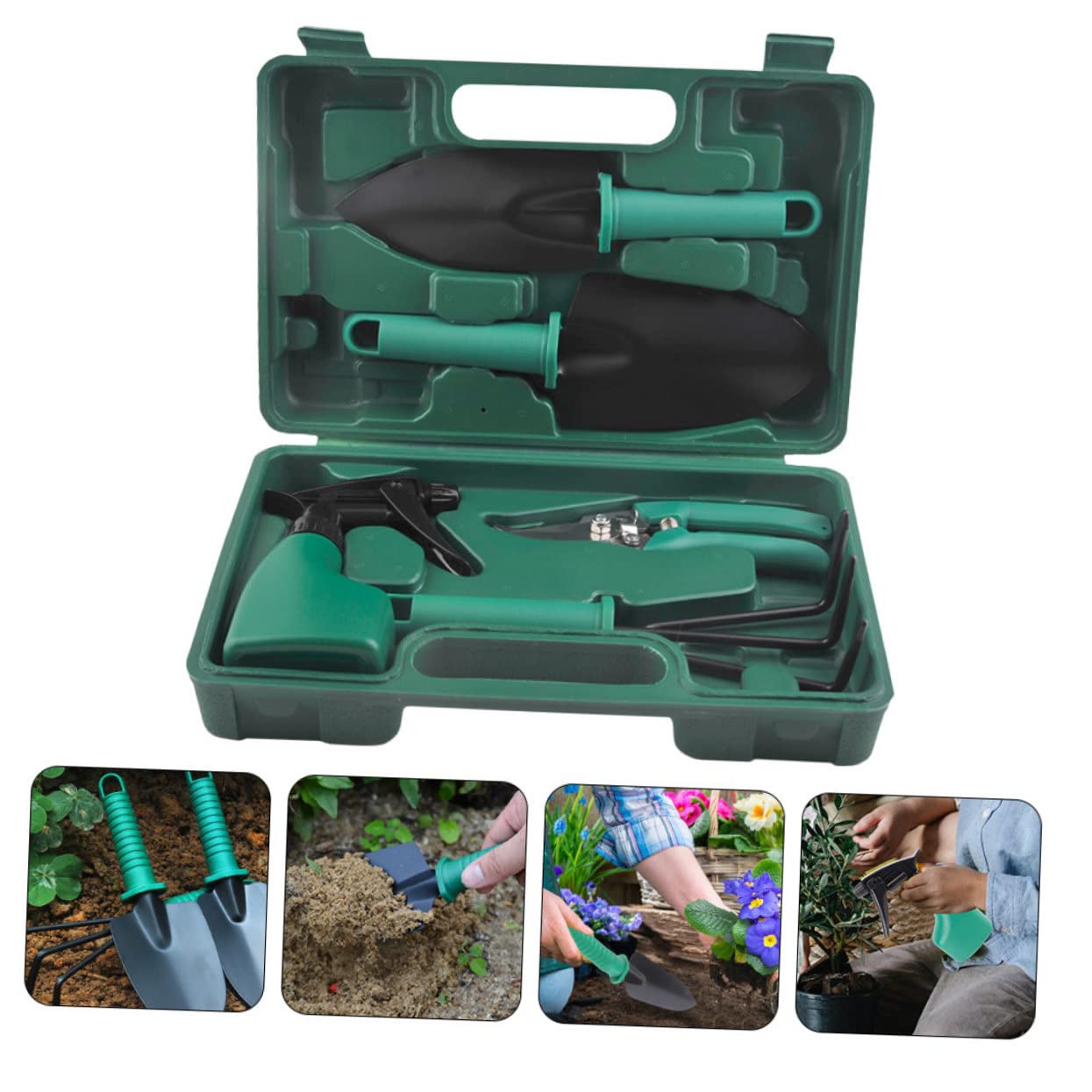 Toddmomy Outils de Jardin avec Pelles et Râteaux Kit Outils de Jardinage pour Plantation et Rangement