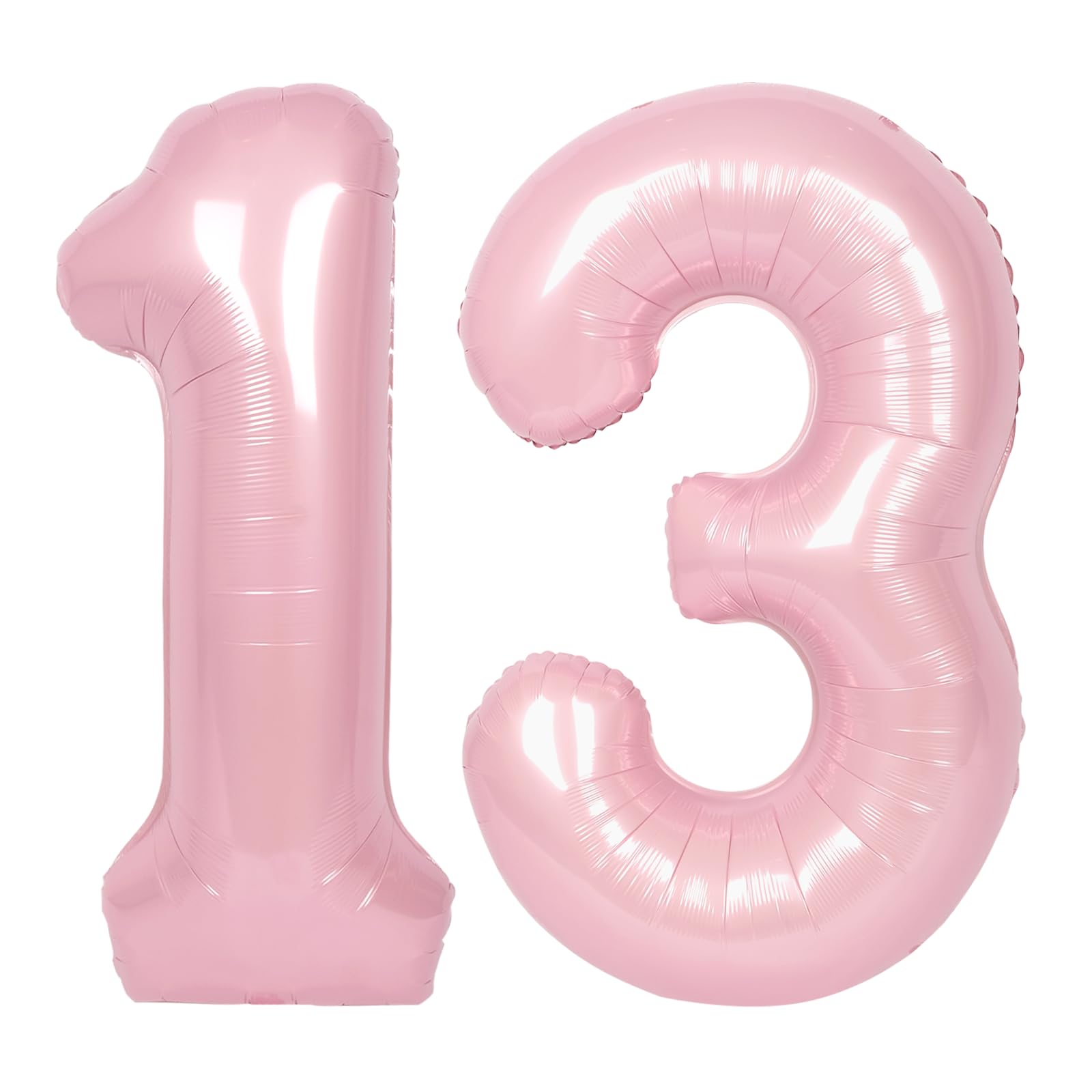 SUWEN 40 Inch Pink Large 13 Number Balloons Big Foil Helium Number Balloons 0-9 Jumbo Happy 13th Mylar Birthday Party Decorations for Girl or Women 31