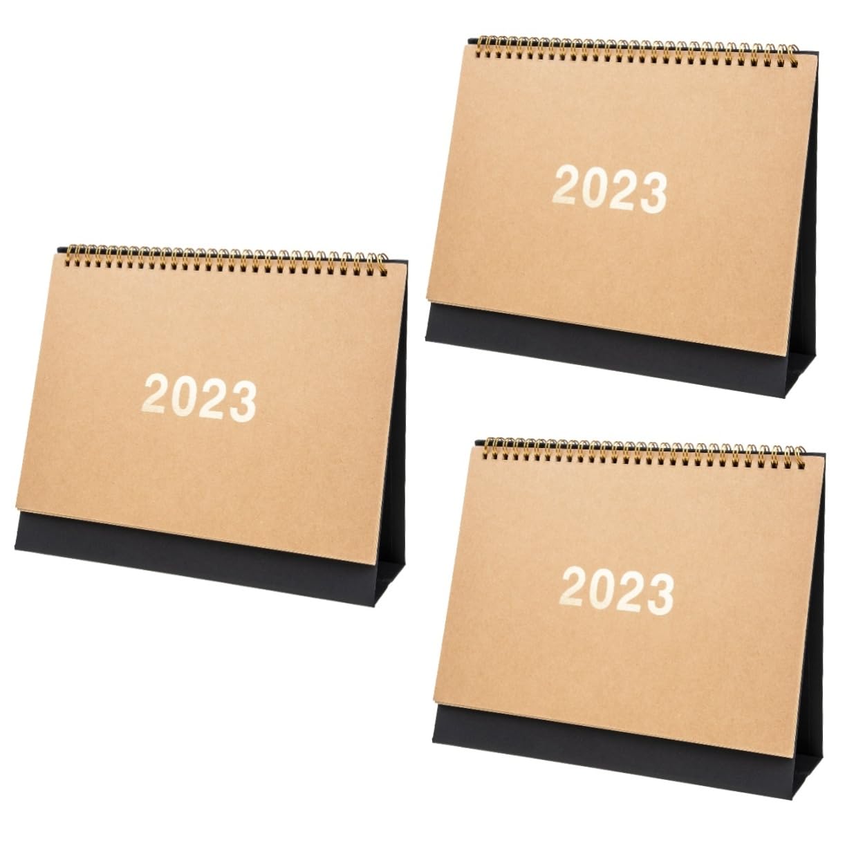 Tofficu 3pezzi Calendario Da Scrivania Cartone Kraft Con Design Elegante e Funzionale Per Ufficio e Casa Pianificatore Mensile Pratico e Decorativo