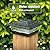 VOLISUN Solar Post Cap Lights Outdoor 4x4/6x6 Wooden/Vinyl Fence Cap Lights for Patio/Garden,Warm White with 2 Lighting Modes Waterproof,ABS Shell Lens Black (12 Pack)