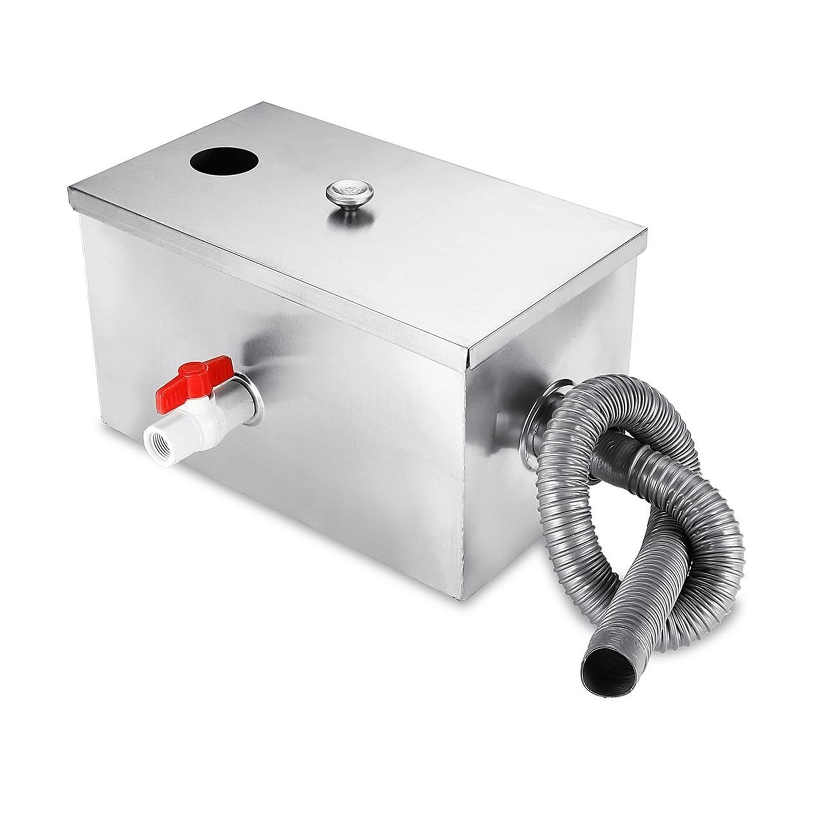 Degrassatore Sottolavello, Separatore di acqua olio intercettatore trappola for grasso in acciaio inossidabile 8LB for strumenti for il trattamento delle acque reflue della cucina del ristorante,per