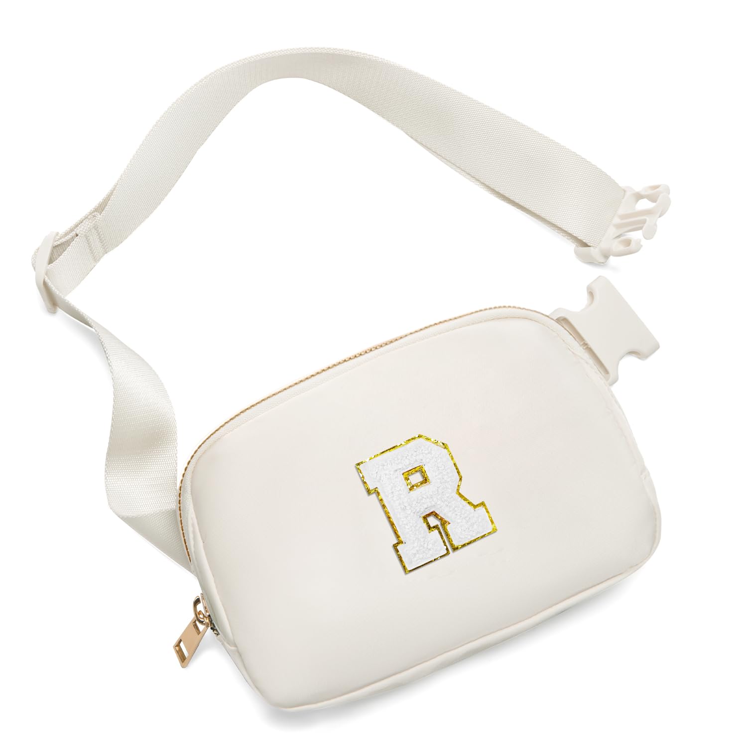 Gitus Birthday Gifts for 8 9 10 11 12 13 Year Old Girls Personalized Fanny Pack Crossbody Bags with Initial Letter Patch Belt Bag for Teen Girls Cute