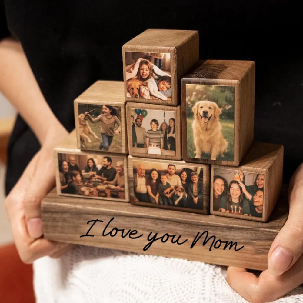 Personalized Wooden Photo Block Gift for Couples, Custom Memory Keepsake with Picture, Romantic Wedding Valentine’s Day Gift Anniversary for Boyfriend Girlfriend Wife Husband - Image 3
