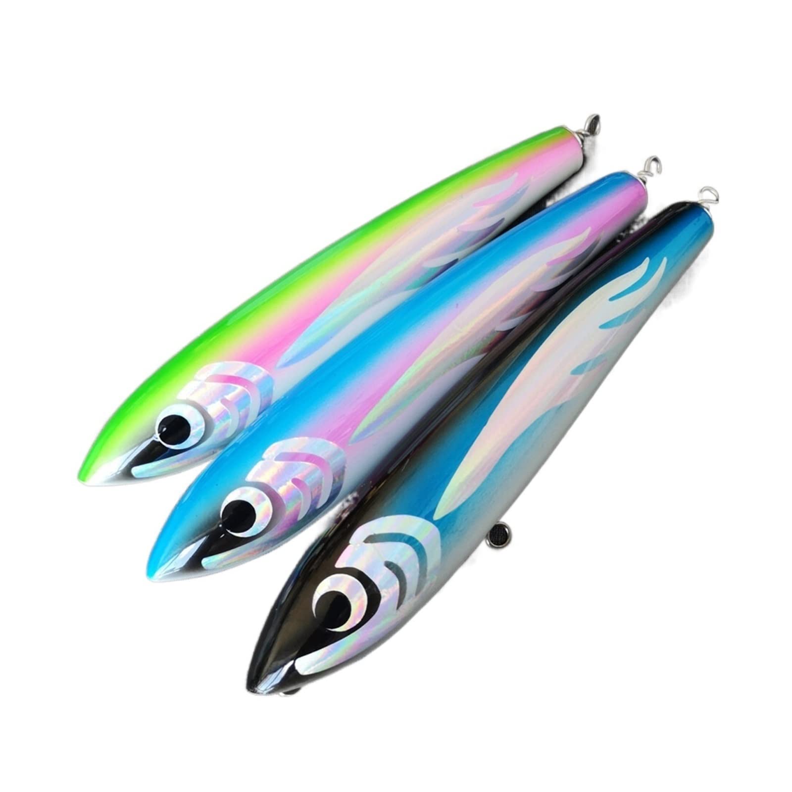 XILILHC 3 PZ Acqua Salata Big Game Esca di Legno 22 cm/18 cm 120 g/70 g Richiamo di Pesca A Traina Matita di Mare Profondo Pesca in Barca Esca Artificiale richiamo di Pesca