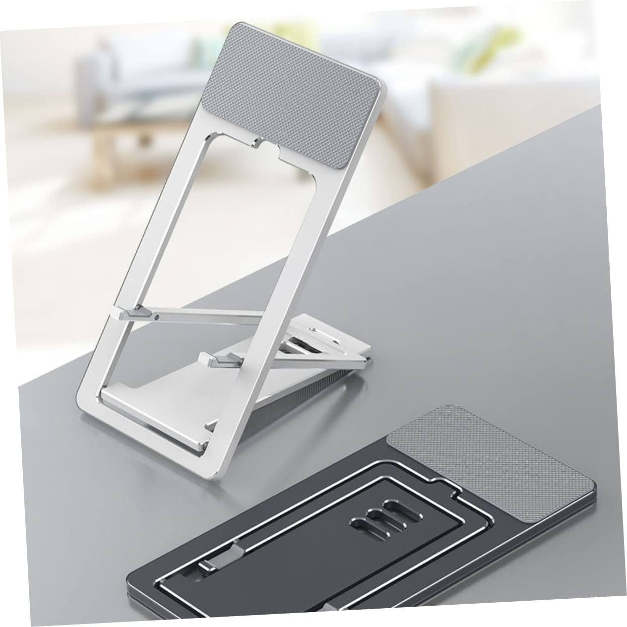 HEMOTON 3pezzi Supporto Regolabile Per Smartphone e Tablet Poggia Tavolo Multi-angolo Per Videochiamate e Visione Di Film Design Compatto e Portatile Per Casa e Ufficio