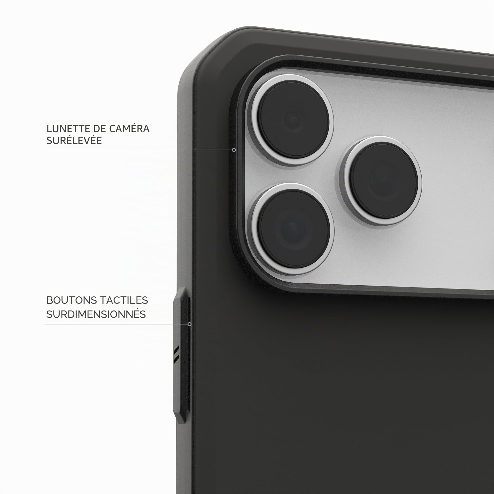 Urban Armor Gear Civilian LT Coque iPhone 17 Pro | Ajustement parfait | Résistance aux chutes de 6 m | Module magnétique | Bords surélevés | Tous les ports accessibles