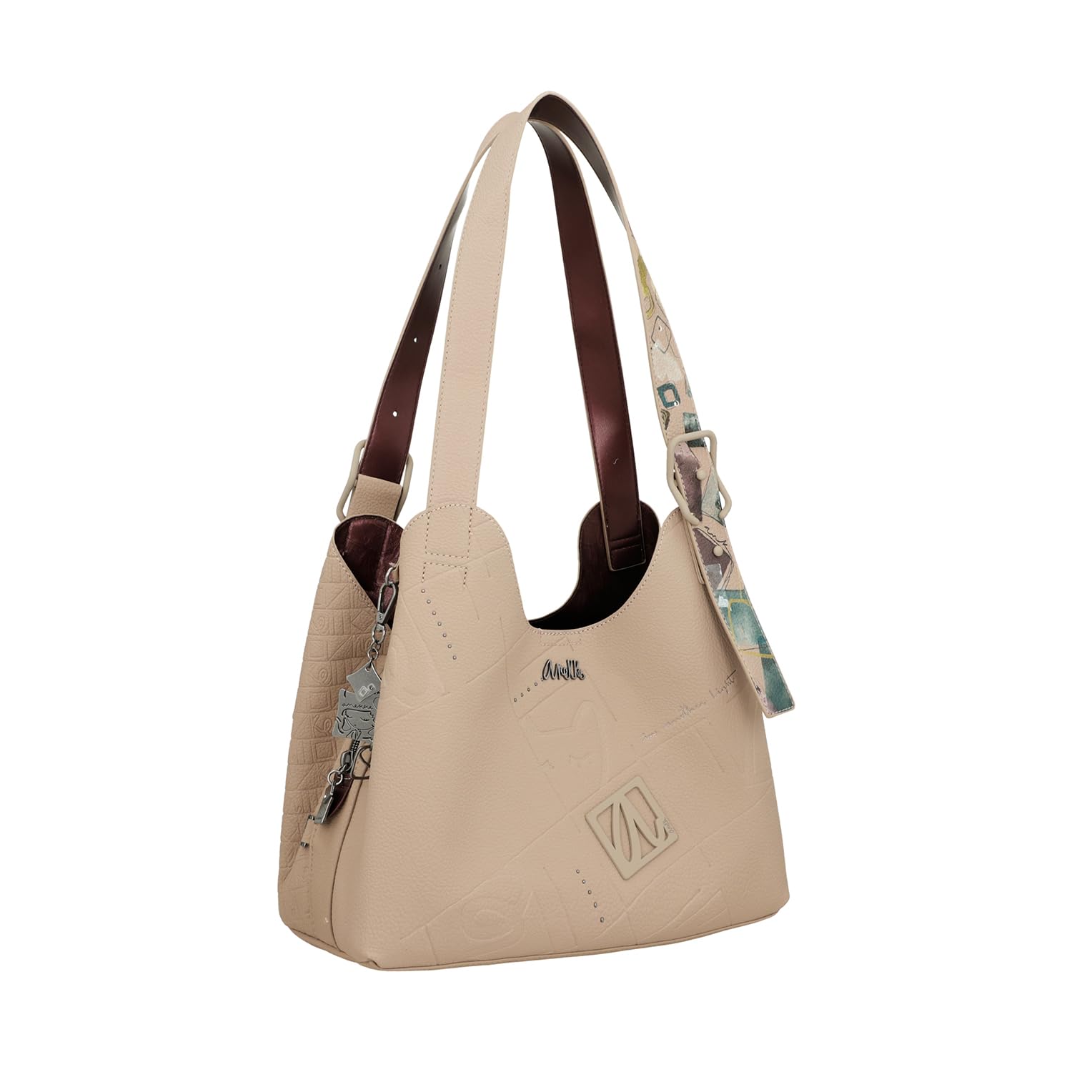 Anekke Bolso de Hombro con 2 Asas Colección Evolution |Cierre con Cremallera | Medidas 32x26x16cm