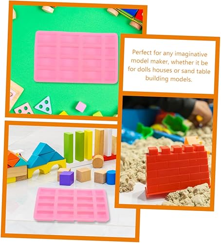 Miniatura 9 de VILLCASE 4 piezas Mini molde de ladrillo Mini accesorios Mini moldes de silicona Molde de para Resina Miniaturas Mini bloques de construcción Molde