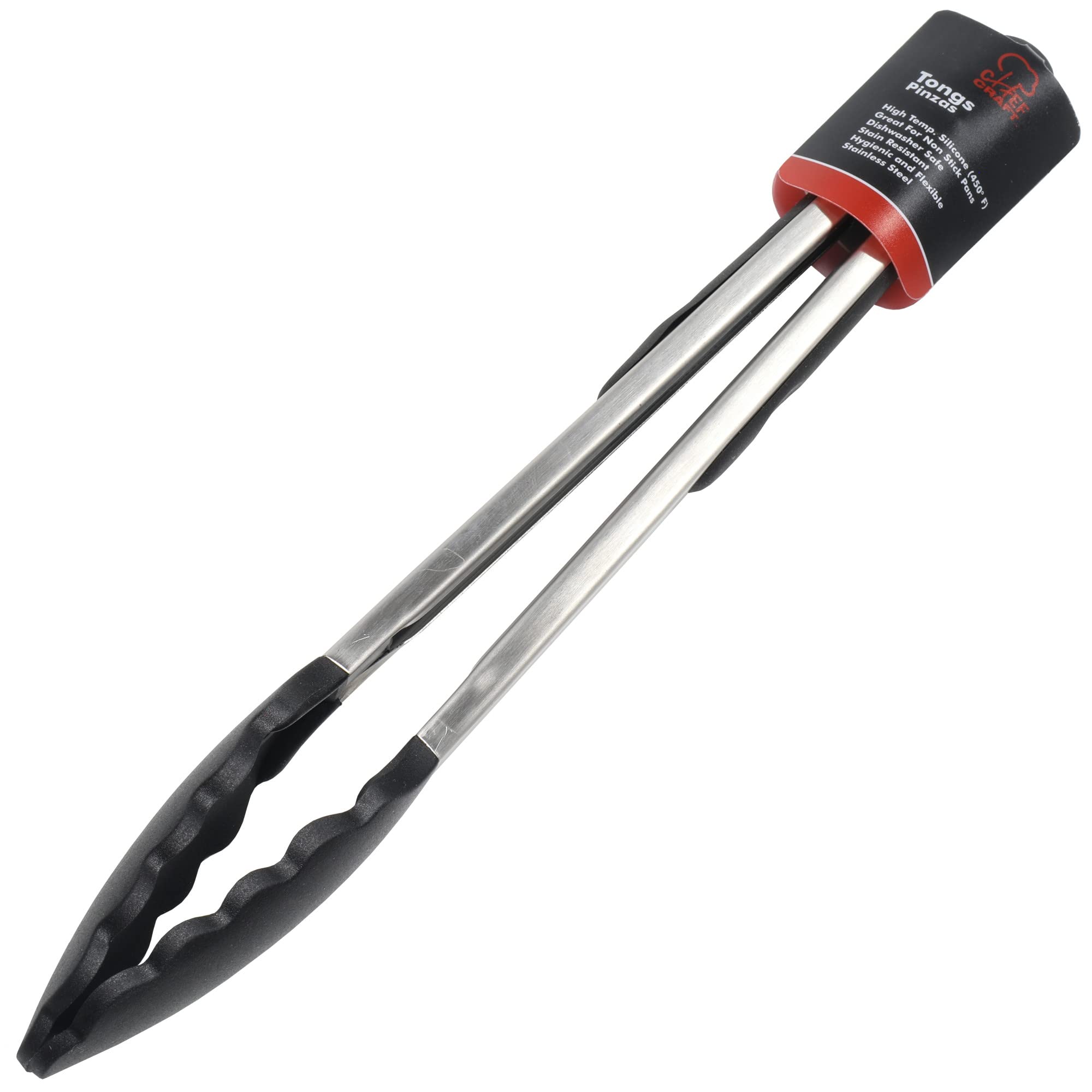 Chef Craft Premium Silicone Pinze da Cucina, Nero