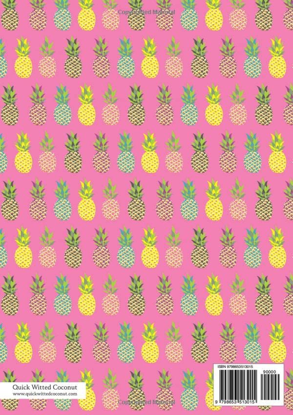 Pineapple Notebook - Lined Pages - A4 - Premium: (Pink Edition) Fun notebook 192 lined pages (A4 / 8.27x11.69 inches / 21x29.7cm) - Image 2