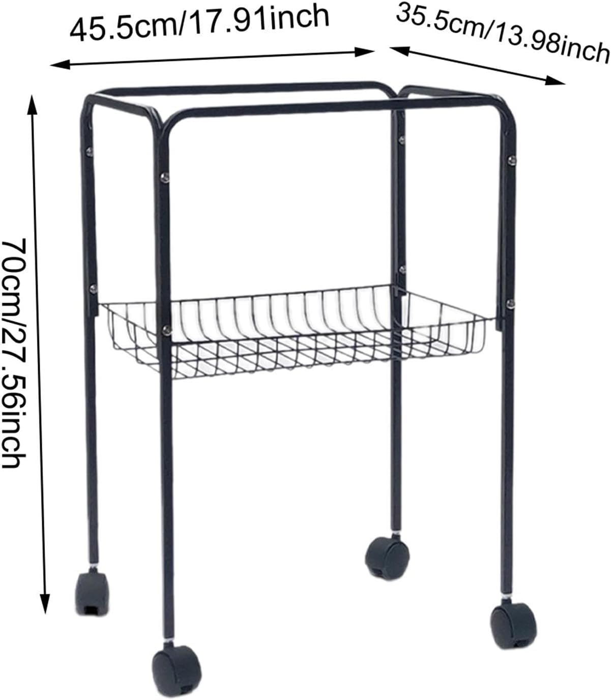 Generic Bird Cage Stand Vanity Tray Iron Frame Multifunctional Simple Pet Cage Stand Perfume Tray for Laundry Bedroom Home Bathroom, Black