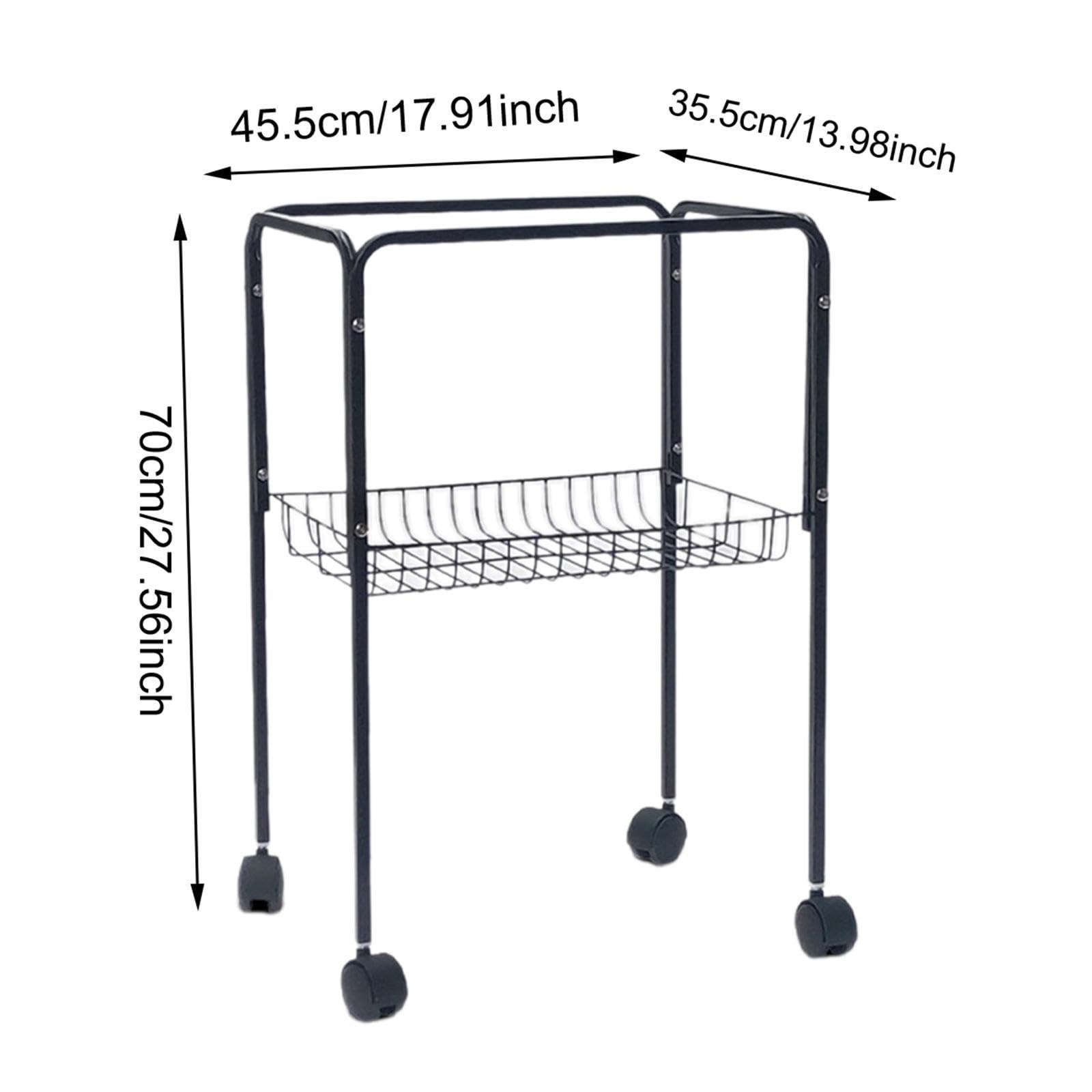 B Baosity Support pour Cage à Oiseaux, Plateau Décoratif Pratique avec roulettes et Structure Métallique, Idéal pour La Maison, La Chambre d'enfant, La Sall, Noir