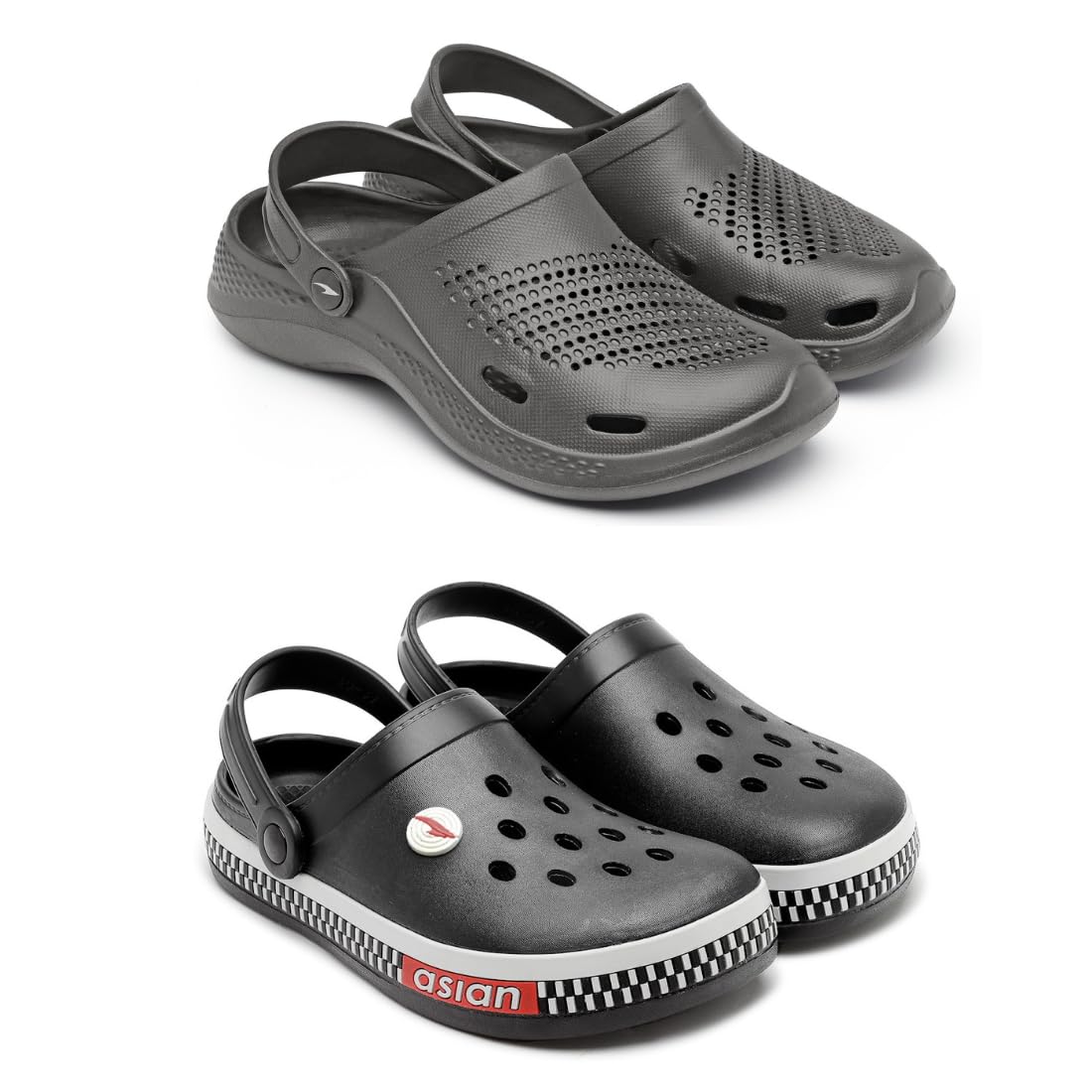 ASIAN Mens Casual Walking & House Daily Clogs with Lightweight Design Clogs for Mens & Boys RED Dark Grey (B0CVF2BDDQ) Amazon Price History, Amazon Price Tracker