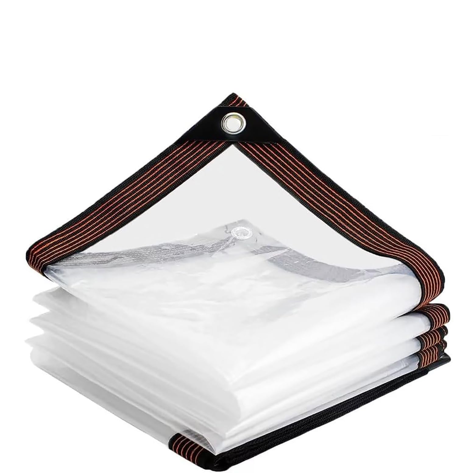Waterproof Clear Tarpaulin with Eyelets, 2m x 3m PVC Tarps Thicken Tarp Cover, Outdoor Transparent Cover for Garden Patio Lawn Plants Greenhouse or Barn โ image 1