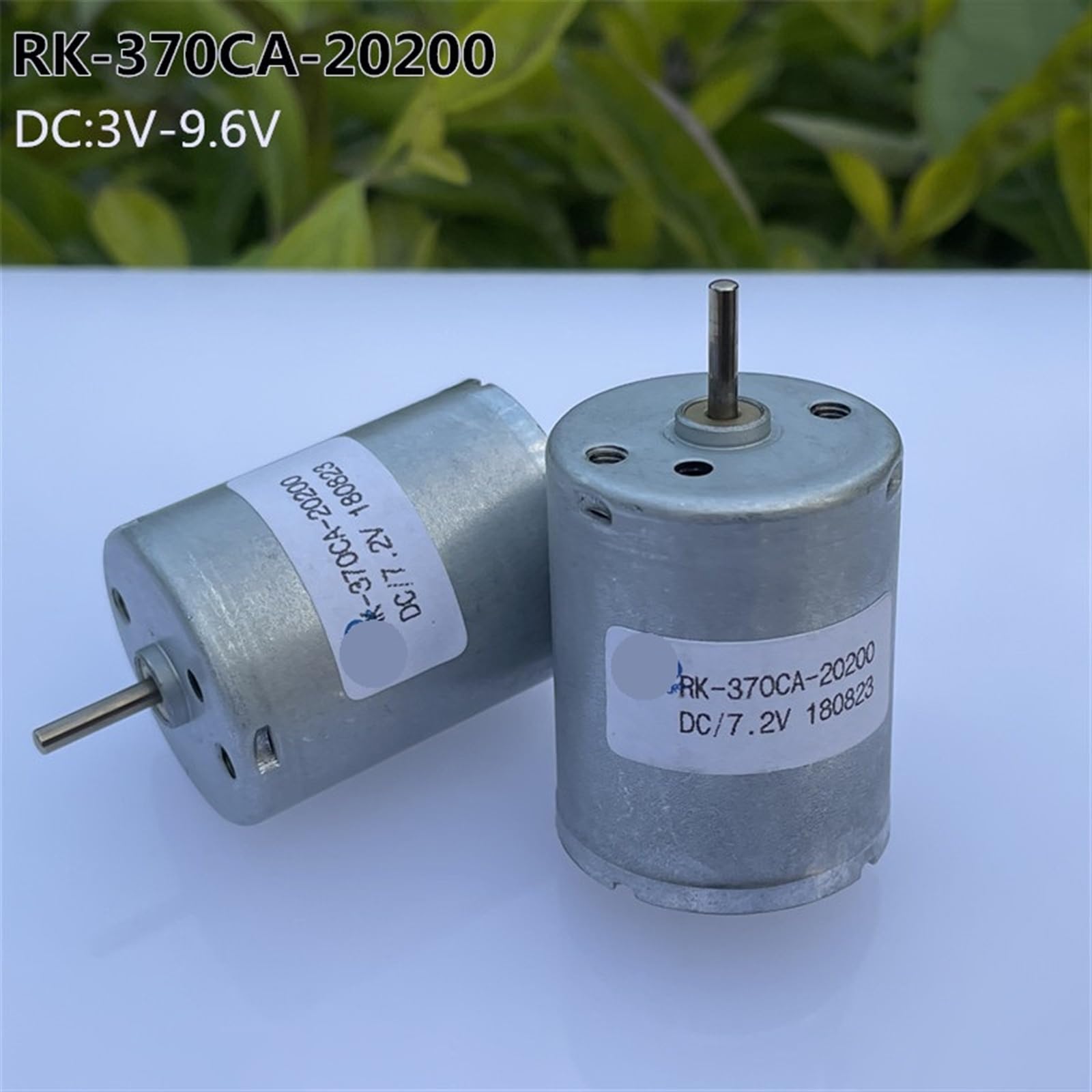 Mini moteur électrique rond de 24mm, RK-370CA-20200, DC3V, 5V, 6V, 7.2V, 9.6V, 8100 tr/min, balais de carbone, moteur silencieux, 1 pièce