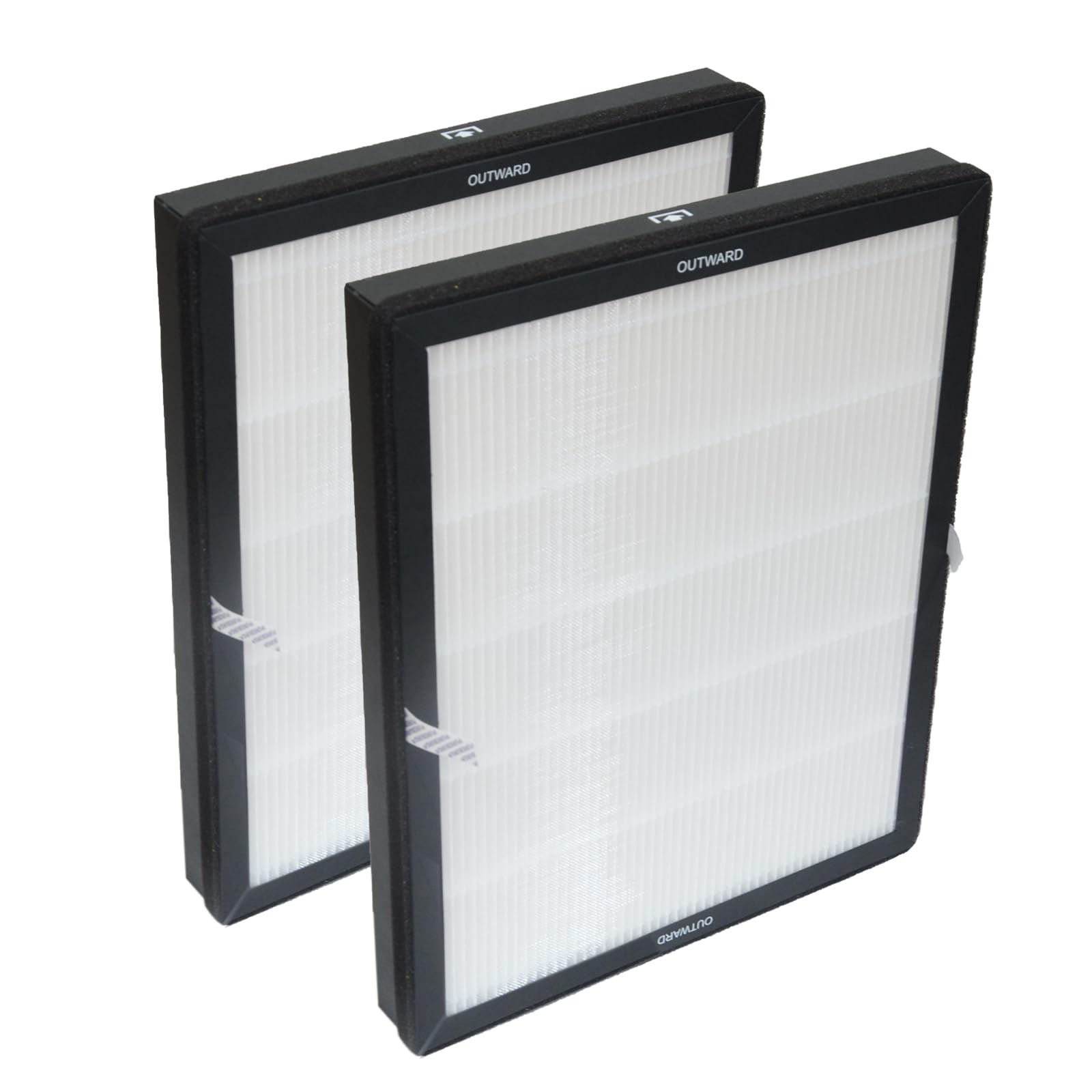 PUREBURG Replacement Filter Compatible with LUNINO E-200 Air Purifier,2-Pack H13 HEPA 3-Stage Filtration Activated Carbon 2-in-1