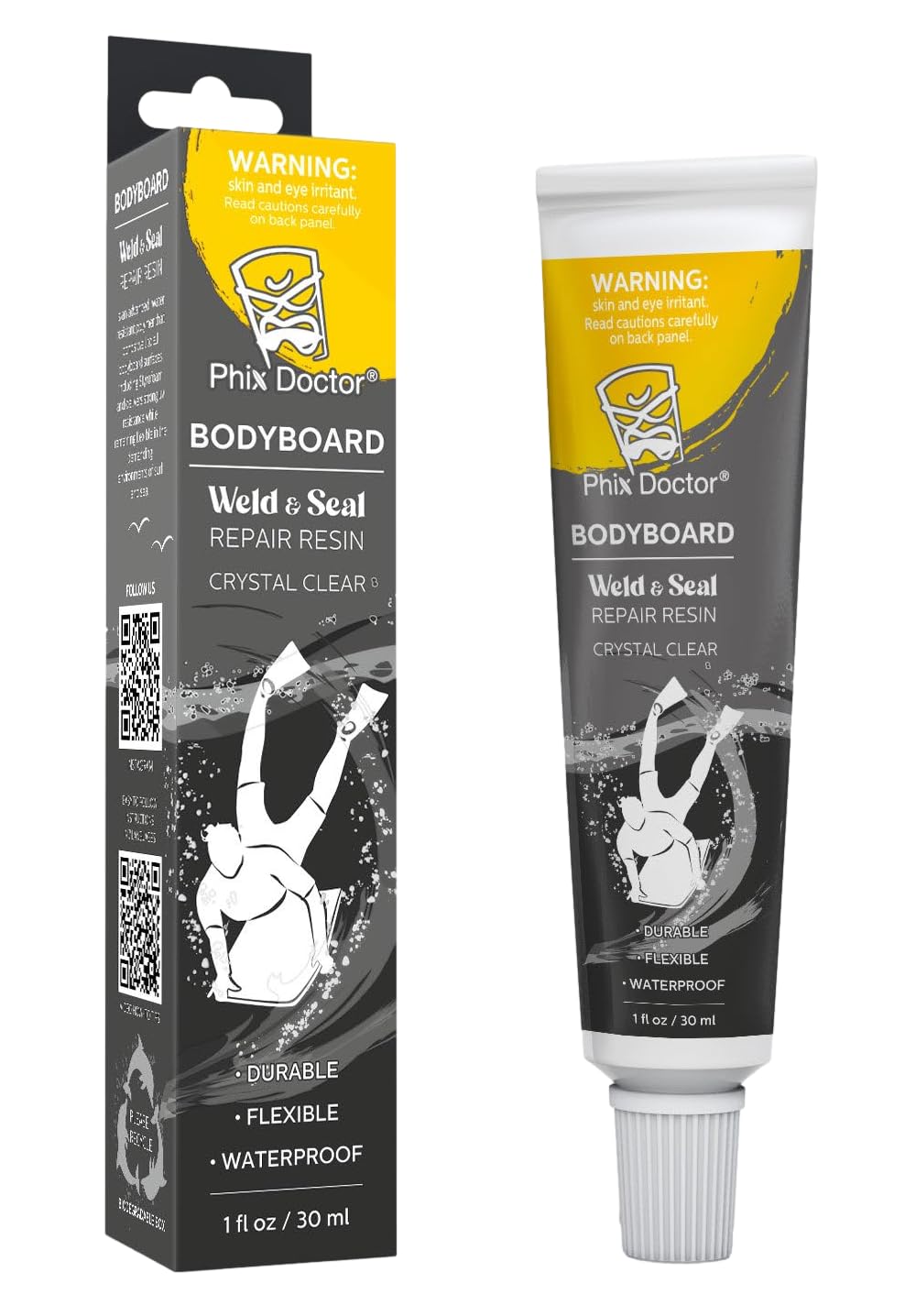 New Phix Doctor Bodyboard Weld & Seal Repair Resin 1 fl oz