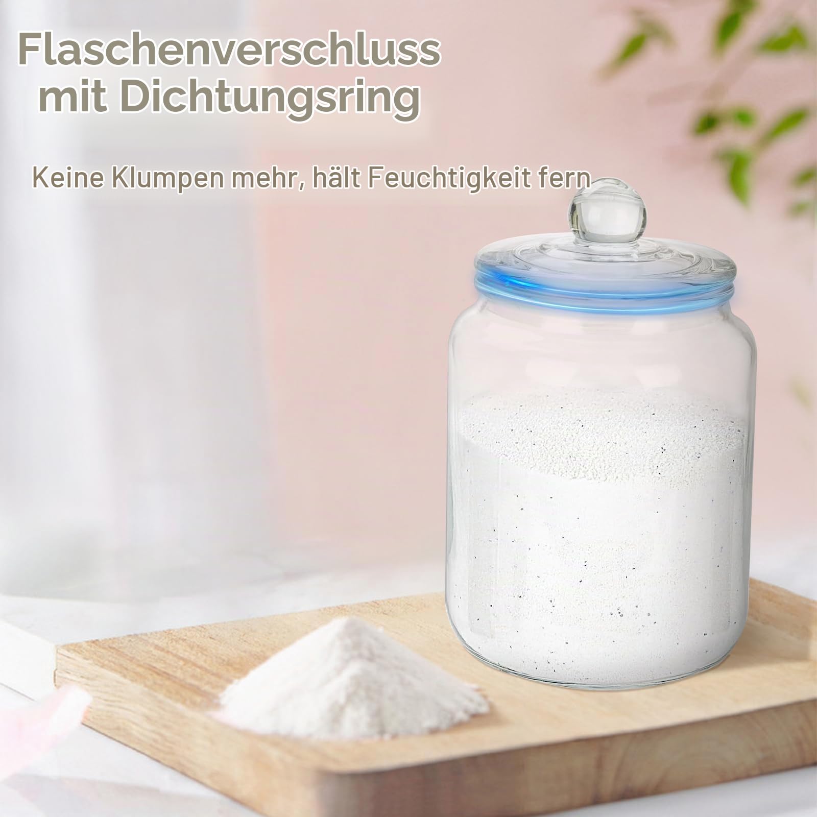 aufbewahrung aus glas YlYADl Waschmittel Pods Vorratsgläser,2 * 2 Liter Waschpulver Glasbehälter Vorratsdosen mit Deckel Luftdicht und Aufkleber,Waschmittel Pods Aufbewahrung Glas Mehl Pasta Vorratsglas Küche, Haushalt & Wohnen zahnschiene ruhe Größe:51 cm Diese wunderschöne Kürbis Schale