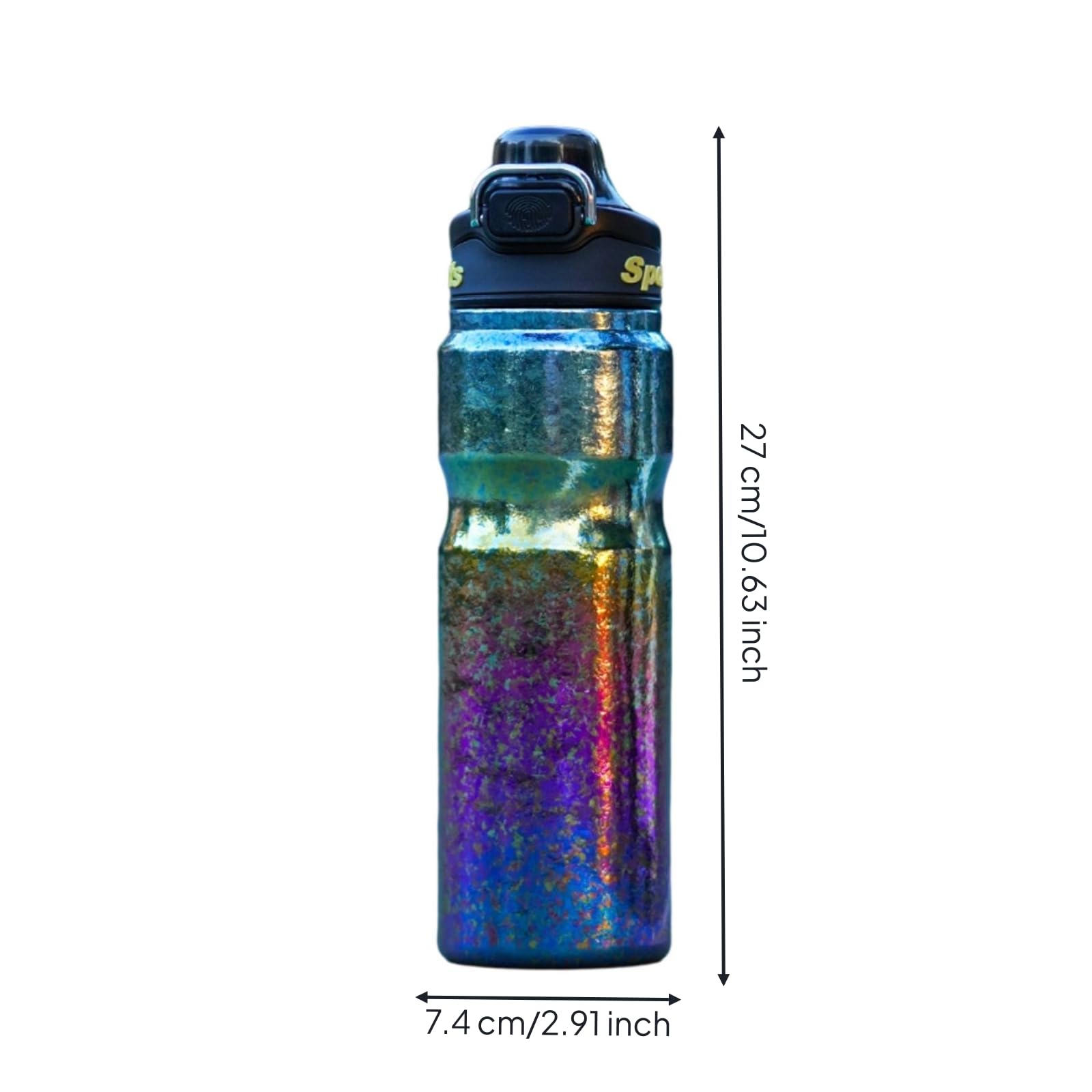 Thermosflasche Aus Stabil -Thermosflasche Tragbar flasche Für Sportler, Sport, Büro, Mehrfarbig, 650ML
