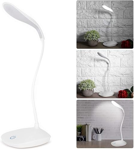 Miniatura 3 de magree Lámpara de oficina, lámpara de escritorio, lámpara de lectura, cuello flexible, multifuncional, hogar, para dormitorio, estudio, oficina