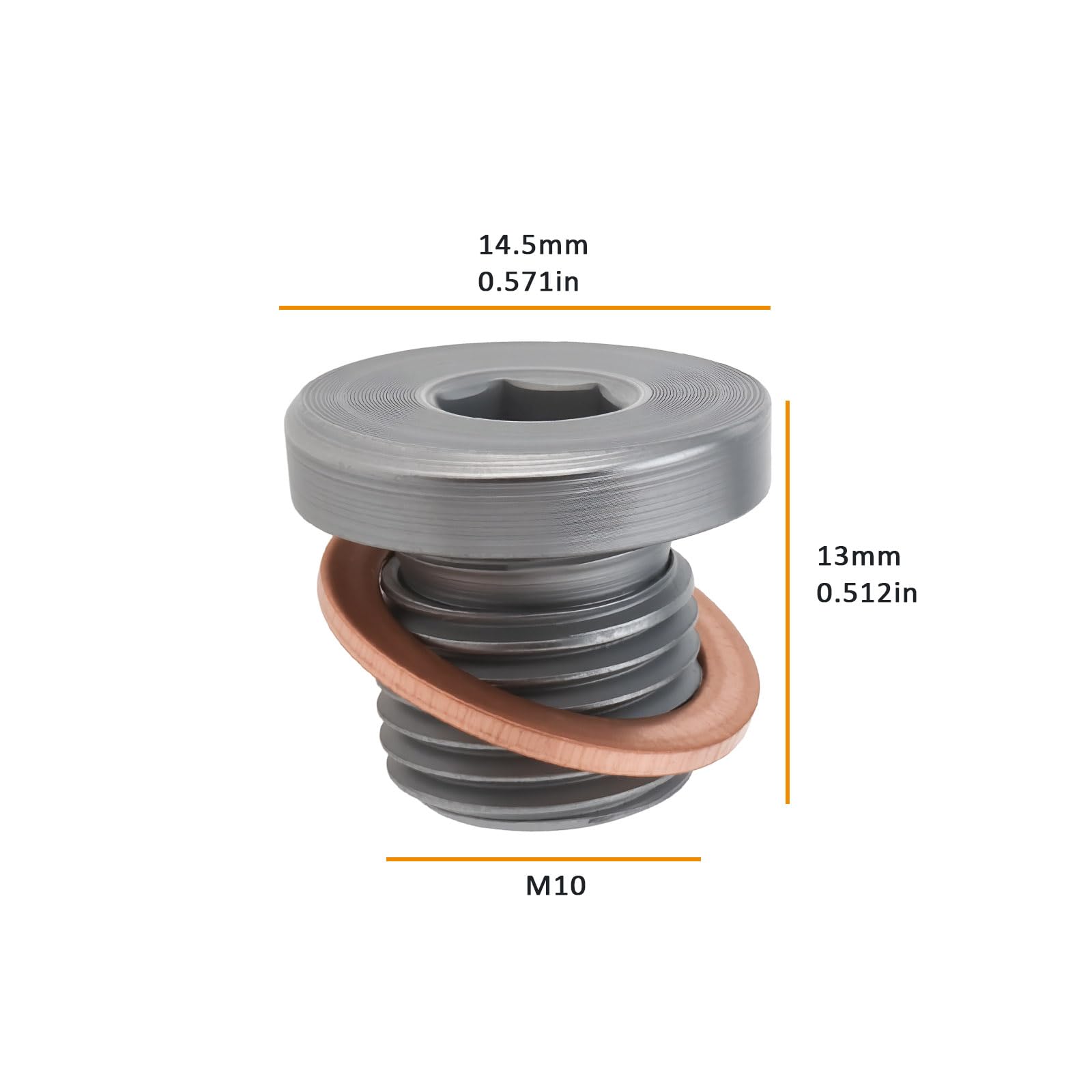 2 szt. M10 x 13 mm korek spustowy oleju z uszczelką N90281802 kompatybilny z Volkswagenem, kompatybilny z Audi