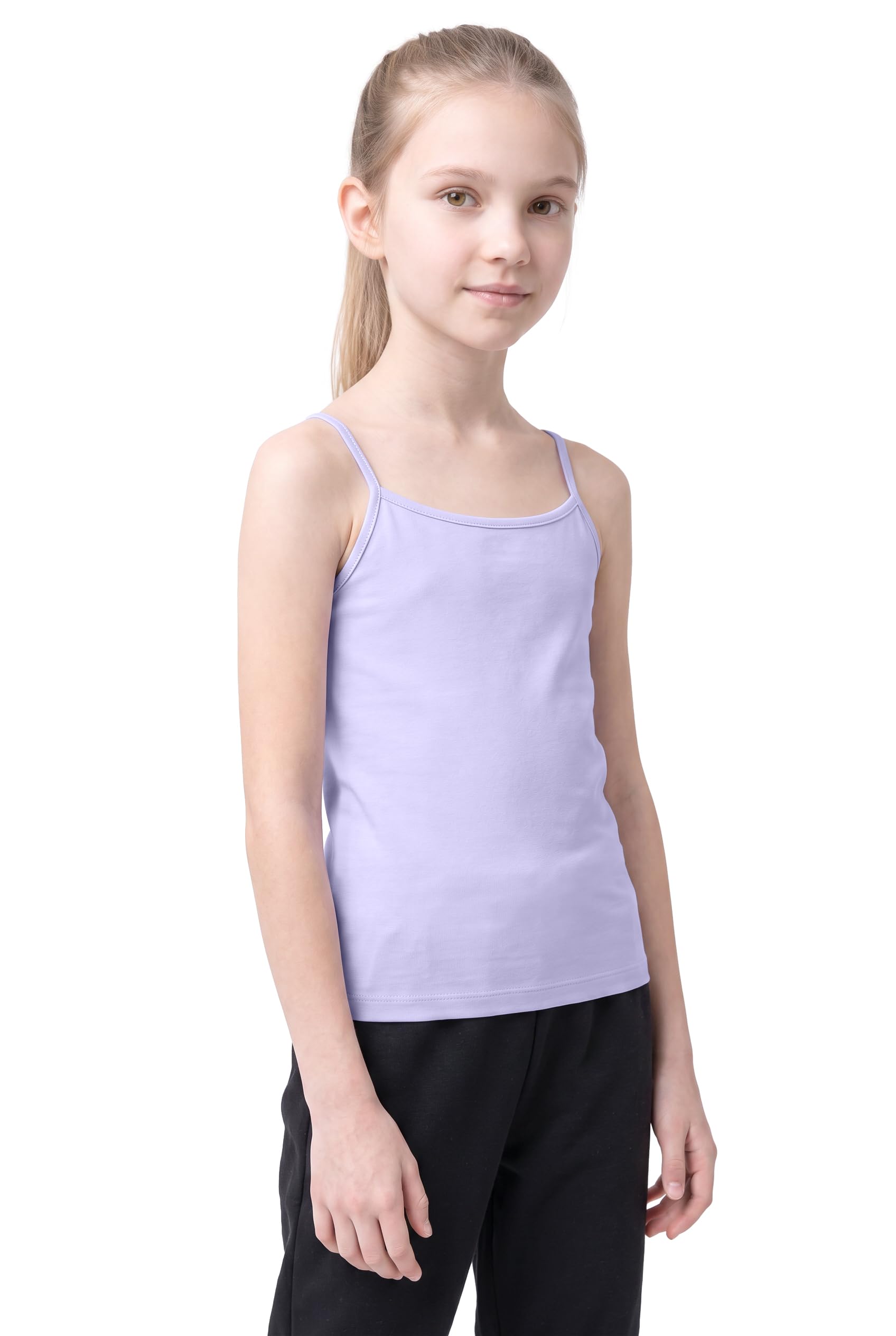 Kurve Girl’s Sleeveless Tank Top – Stretch Undershirts Cami Camisole, UV Protective Fabric, Rated UPF 50+ (Made in USA)