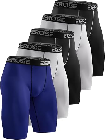 5 Pack Compression Shorts Men Compression Underwear for Men Athletic Mens Spandex Baselayer,Running,Workout