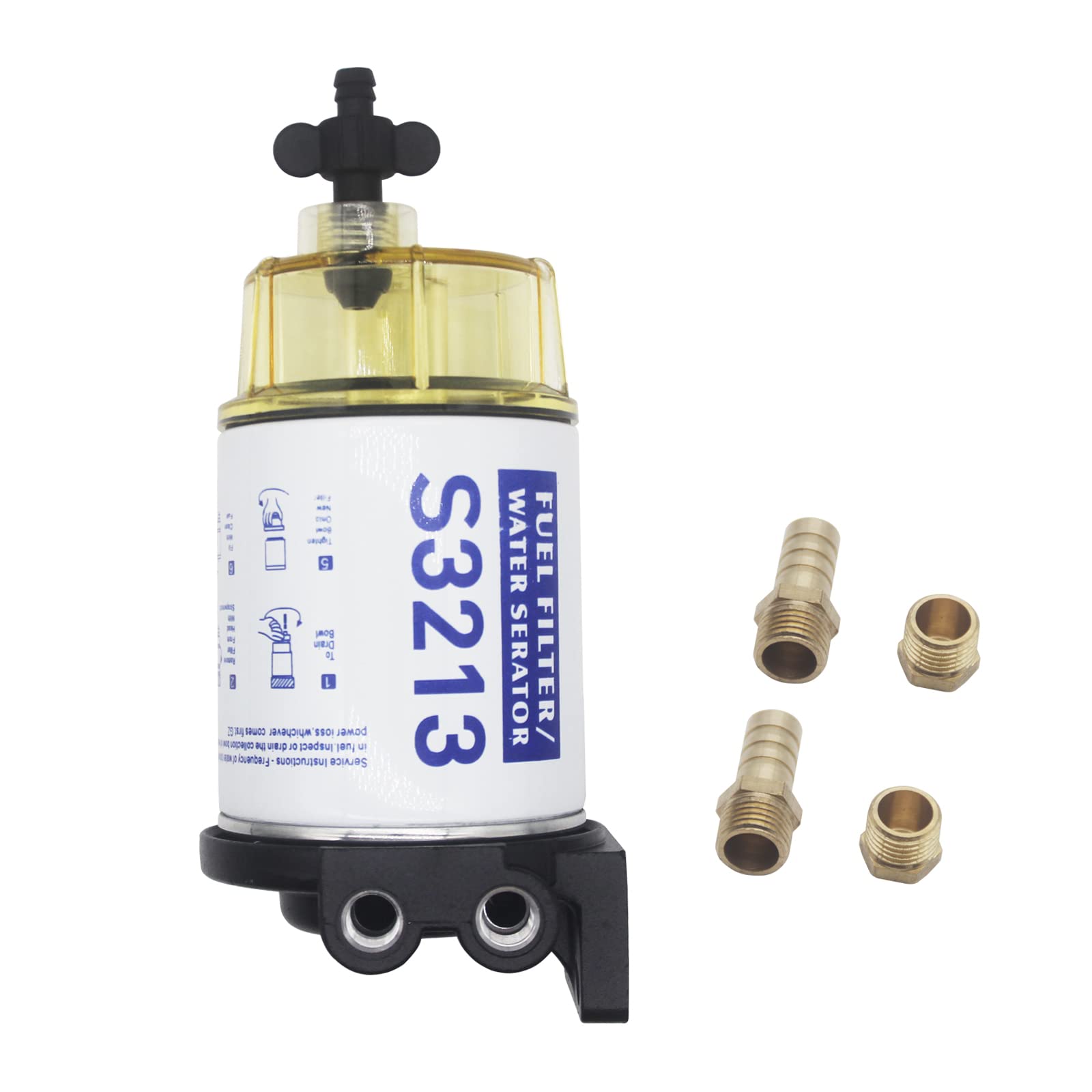 Buy S3213 Fuel Filter Marine Fuel Water Separator Assembly Replacement