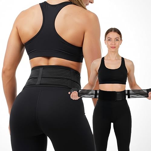 Cinturón ajustable para mujer, sacroilíaco transpirable para mujeres y hombres, soporte de soporte para espalda baja para dolor lumbar, cadera y