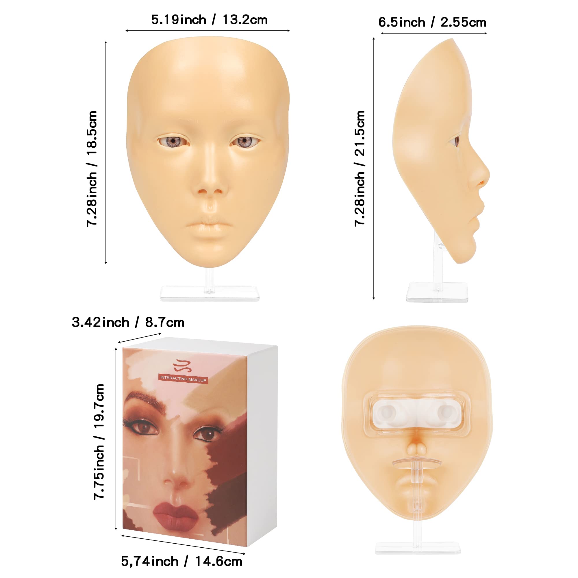 Makeup Practice Silicone Face Board