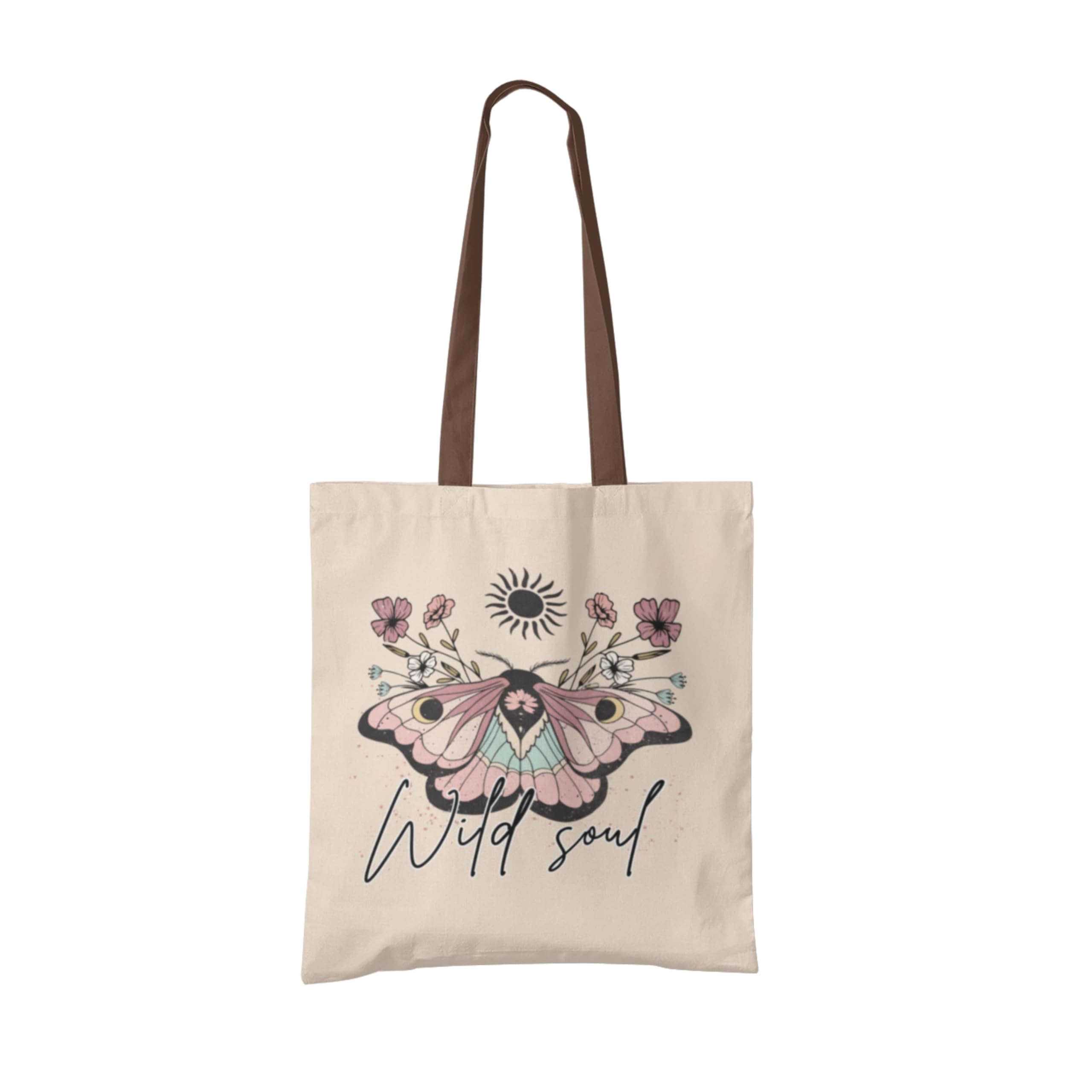 Canvas Cotton Tote Bag With Wild Soul Design for Women Versatile Shopping Office & Travel