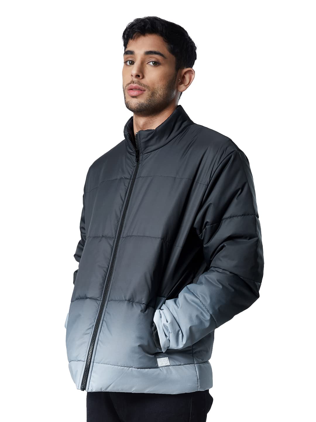 the souled store | Gangsta Jacket Mens and Boys Puffer Jackets|Full Sleeve|Regular fit Solid| 100% Polyester Grey Color Men Puffer Jackets-picture-28