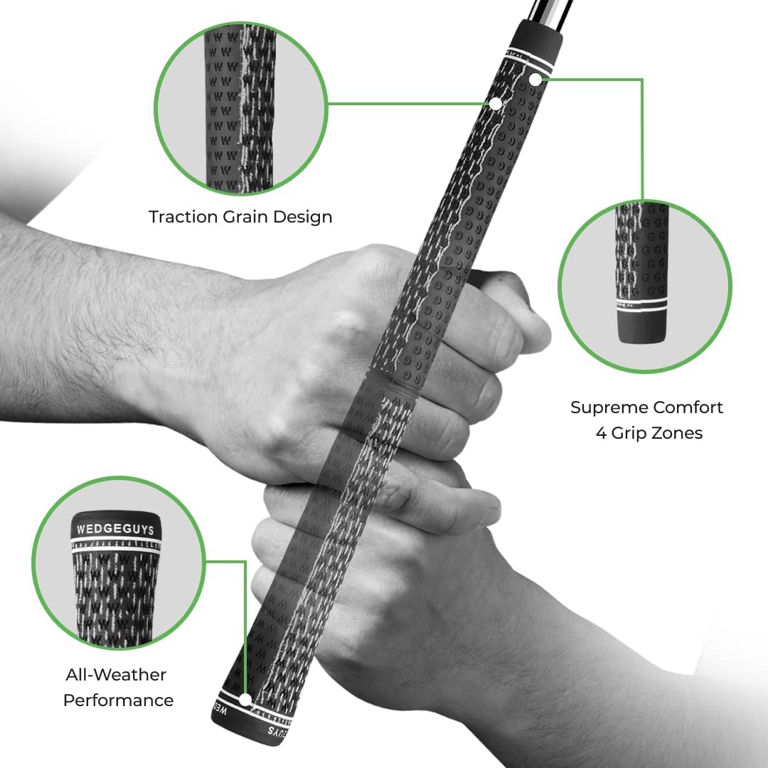 Wedge Guys DC Tour Golf Grips Kit 4 Grip Zones For Supreme Comfort & Control