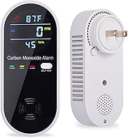 WESHLGD 3-in-1 Plug-in Carbon Monoxide Detector with Temp & Humidity - Portable CO Alarm for Home, Travel, Camping