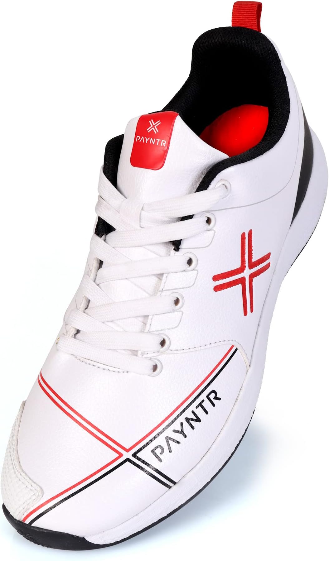 X Rubber Stud (White & Black) Cricket Shoes - 2023
