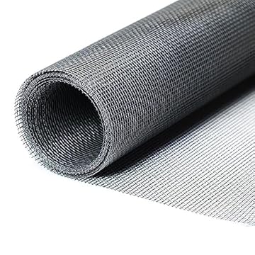 Dantolo Rete Zanzariera Porta Finestra120CM * 250CM，Fibra di Vetro Telo Ricambio Zanzariera,per Finestra e Porta Zanzariere Tagliabile Rotolo (Grigio)