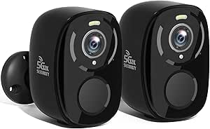 Rraycom 2Pack 5G/2.4G WiFi Security Cameras Wireless Outdoor, 2K Battery Powered Cameras for Home Security with AI Motion Detection, Color Night Vision, Siren, 2-Way-Audio, Works/Alexa,Waterproof asin的图片