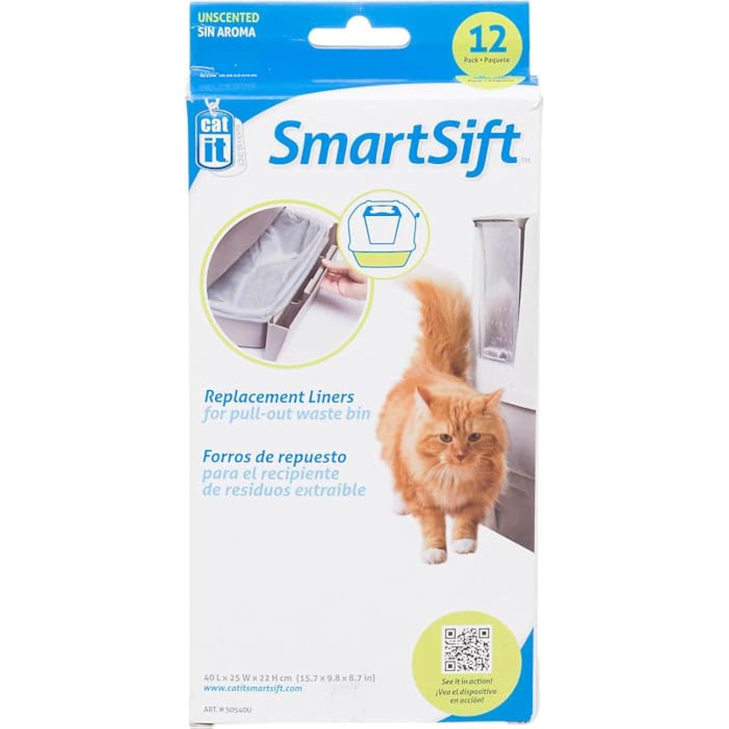 Hagen CatIt SmartSift - Sacchetti di ricambio per pattumiera estraibile, 12 pezzi, 39,9 cm