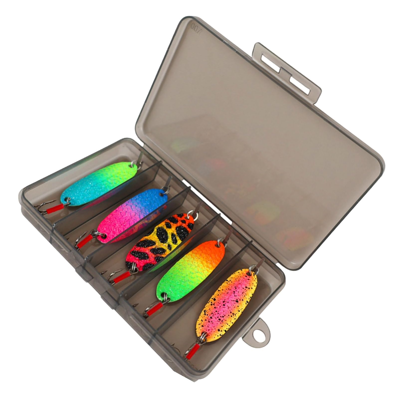 XuQiZZpp Spoon Fish Lures Fishing Spinner Casting Baits Professional Metal Construction Curved Fishing Lures Sequins Baits Set