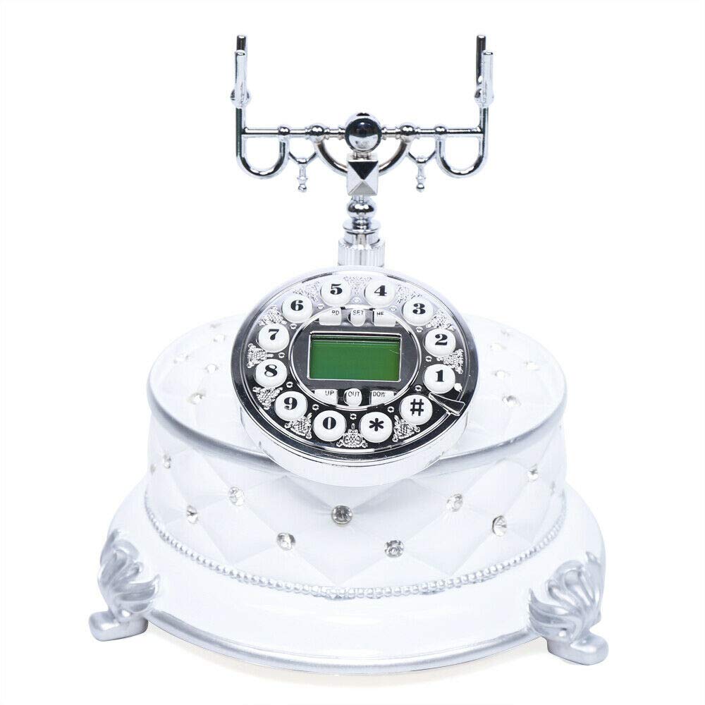 Retro Vintage Festnetztelefon Desktop Home Phone Haustelefon Nostalgie Tischdeko Klassisches FSK DTMF Display für Wohnzimmer, Schlafzimmer, Hotel
