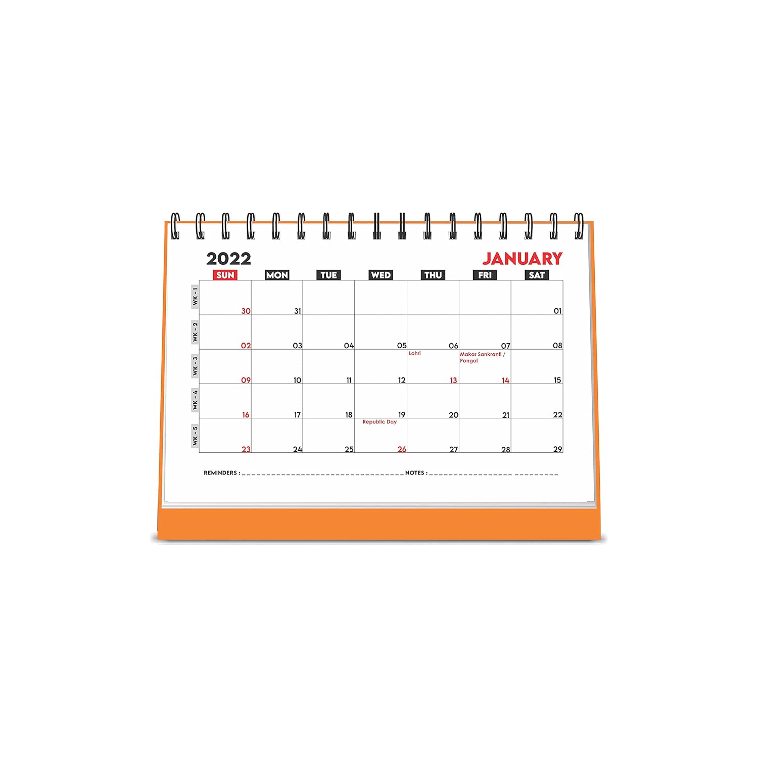 ESCAPER Desk Calendar Planner 2022 (A5 Size 8.5 x 5.5 inch 12 Pages Month Wise) Calendar