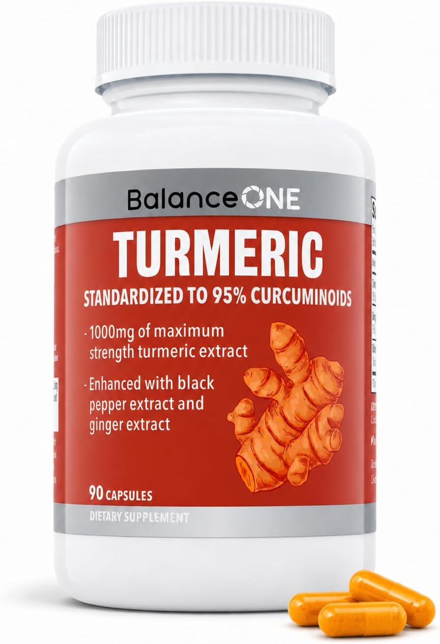Turmeric Extract by - Ethically Sourced Turmeric, Standardised to 95% Curcuminoids - Ginger Extract and BioPerine - Vegan, Non-GMO - 30 Day Supply