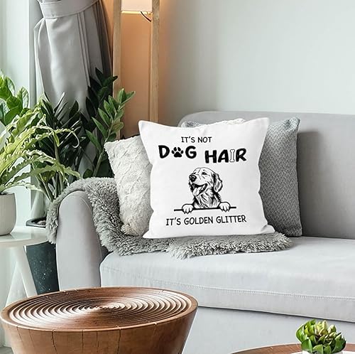 Miniatura 6 de Golden Retriever Gifts - Fundas de almohada con purpurina dorada de 18 x 18 pulgadas, regalos de Golden Retriever para mujeres, regalos para amantes