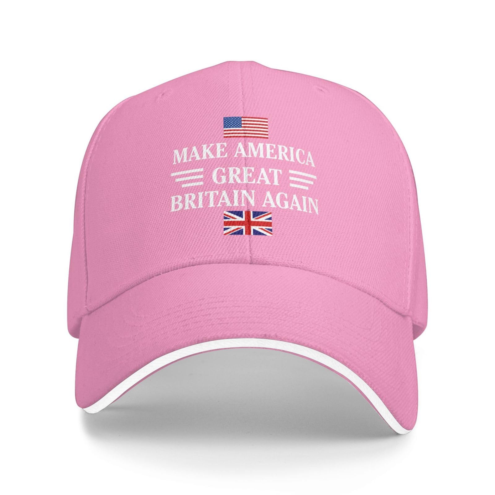 Oudrspo Unisex Pink Make America Great Britain Again Hat Casual Trucker Hats Baseball Cap