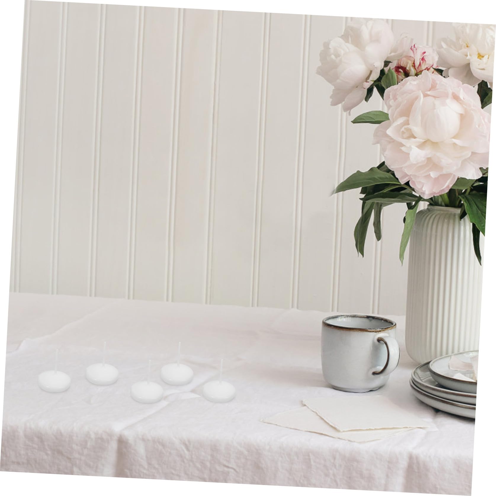 SUPVOX 30 Pezzi Candele Galleggianti Bianche per Ristoranti e Hotel e Design Stabile Perfette per Decorazioni Romantiche e Centrotavola Eleganti