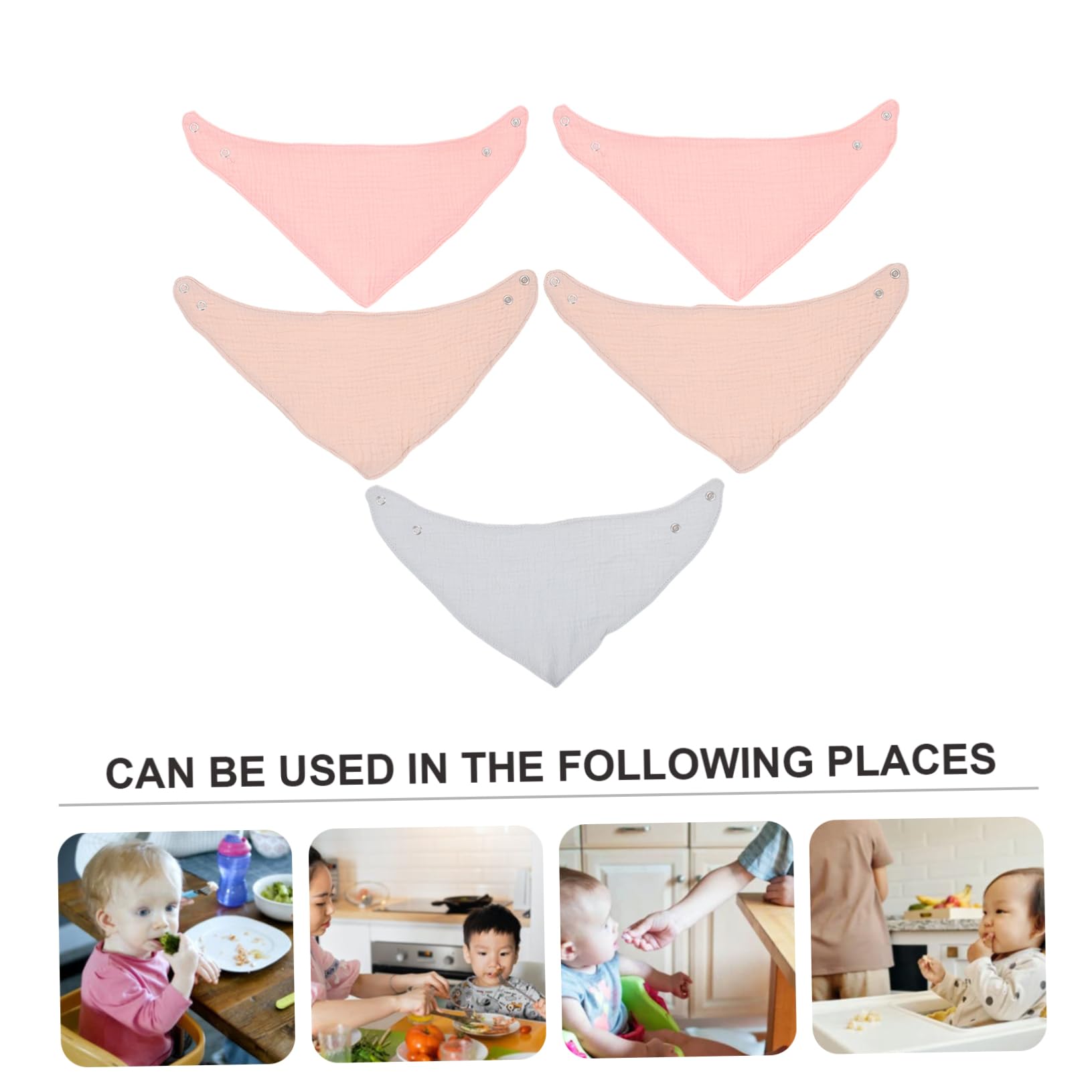 Abaodam 15pezzi Bavaglini Bandana Per Assorbente Per Salivazione e Dentiere Comfort e Protezione Per e