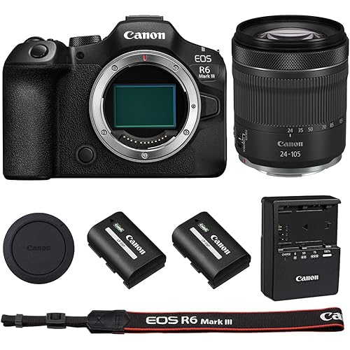 Canon EOS R6 Mark III Mirrorless Camera with 24-105mm f/4-7.1 Lens & Extra Canon LP-E6P Battery