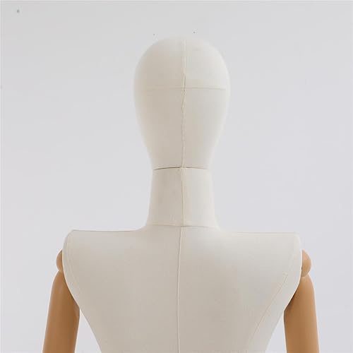Miniatura 3 de Forma de vestido de maniquí femenino, 61.02-78.74 pulgadas de altura ajustable, soporte de cuerpo con cabeza, maniquí minorista con base triangular