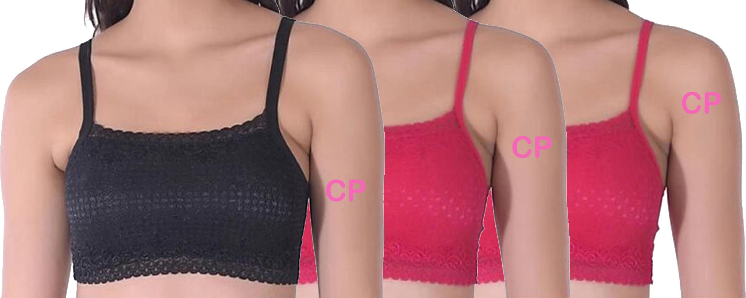 CHILEELIFE Polyester Casual Lightly Padded Full Coverage Wire Free Self Design Full Coverage Bra for Women