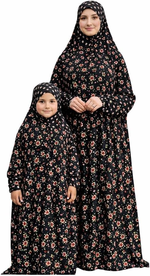 Women’s Prayer Dress – One-Piece, Lightweight, Beautiful Galaxy Design, Soft Fabric, Easy to Wear, Free size fits most, Mother & Child matching set.